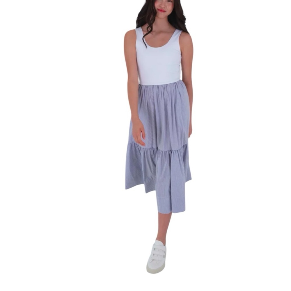 The Daily Dress The Gina Dress - Dove Gingham Tank Summer Spring Dress XS